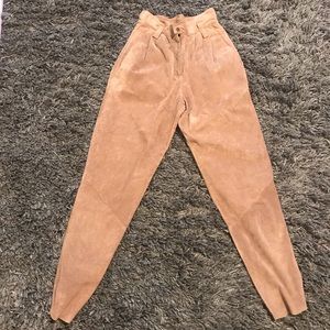 The cutest high waisted suede pants!